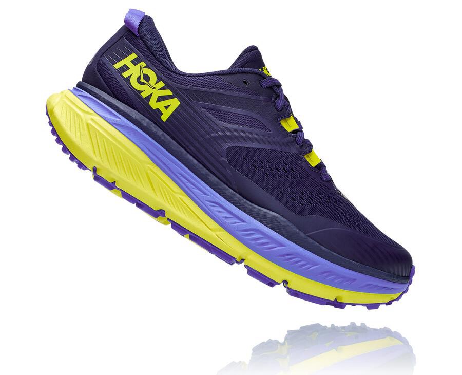 Tenis Hoka One One Trail Hombre Azules/Verdes - Stinson Atr 6 - HQMS61278